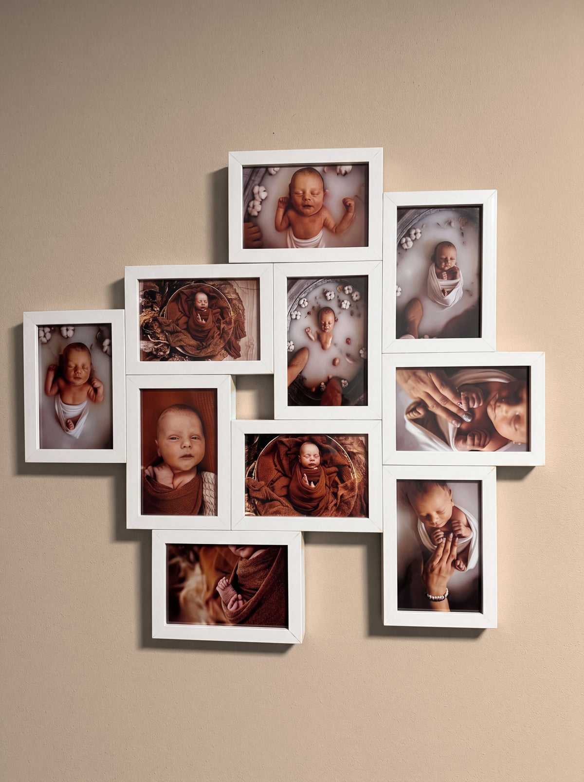 Pack de 10 cadres photo modulables blancs Modulia pour photos 10x15 cm