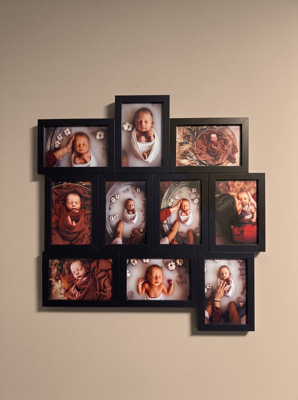 Pack de 10 cadres photo modulables noirs Modulia pour photos 10x15 cm
