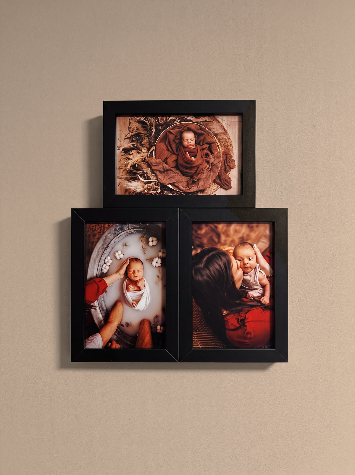 Pack de 3 cadres photo modulables noirs Modulia pour photos 10x15 cm